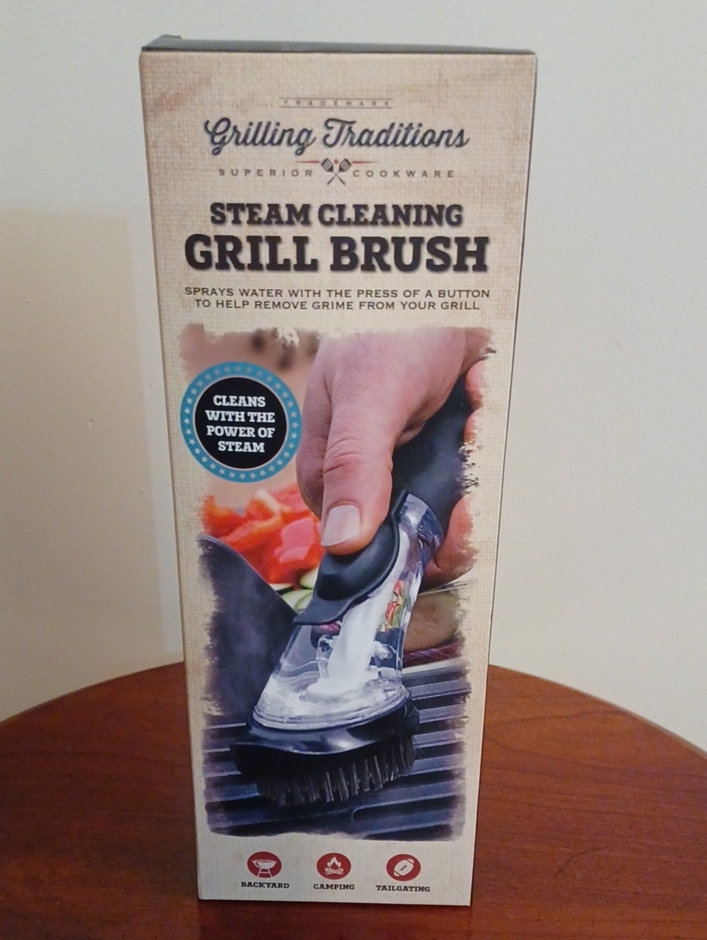 Grilling Traditions Steam Cleaning Grill Brush - Black